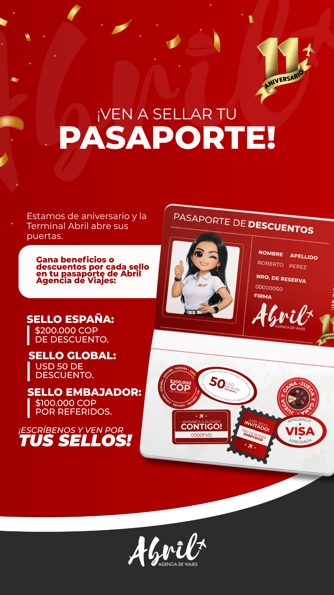 Promotora: sella tu pasaporte