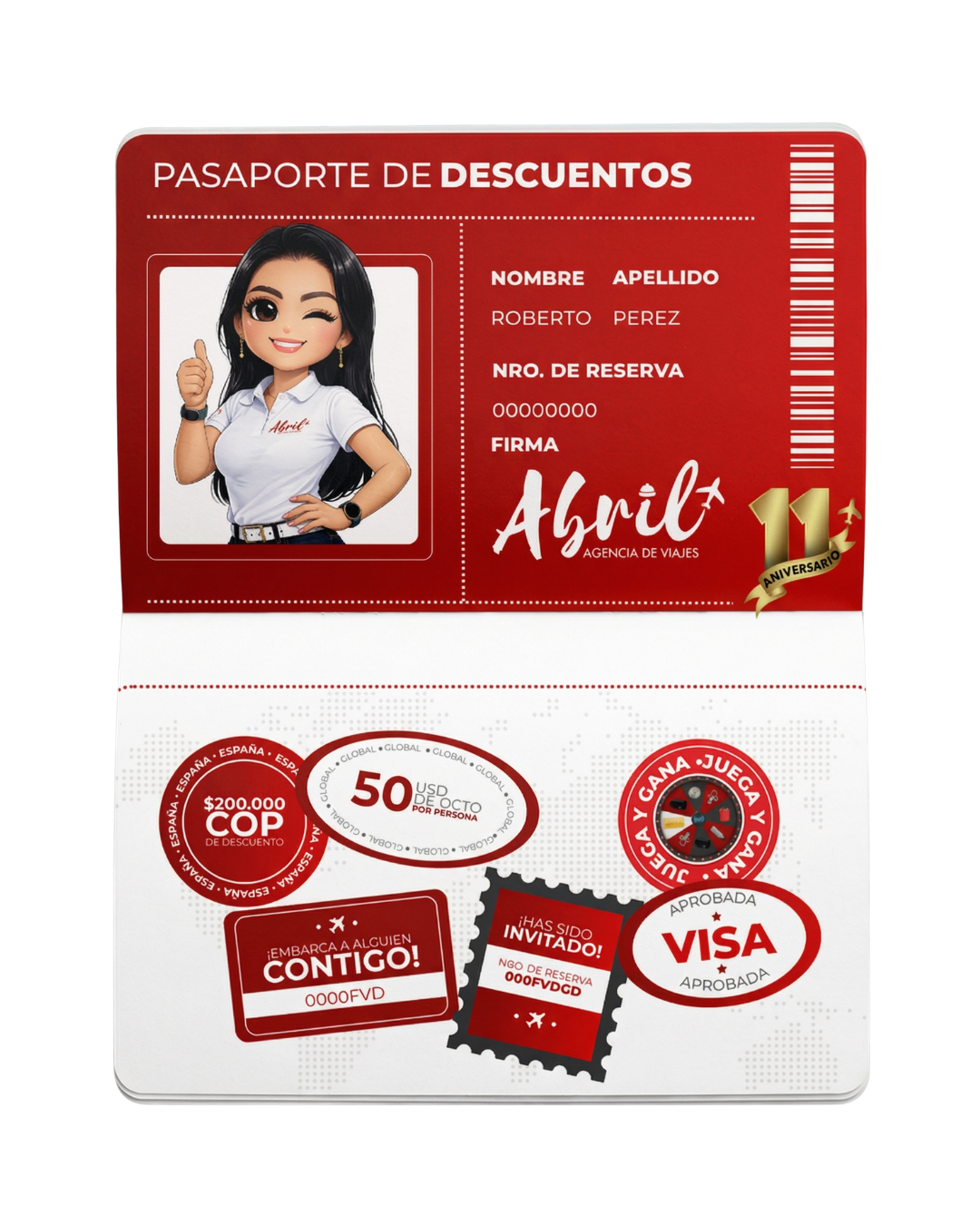 Pasaporte en blanco — Terminal Abril